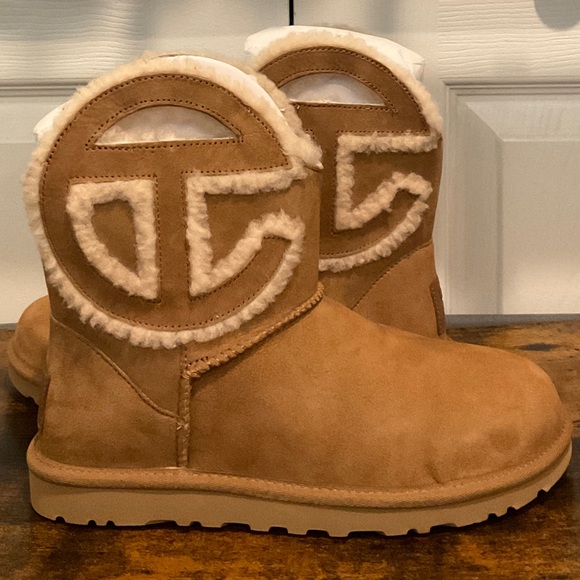 🆕Ugg X Telfar Limited Edition Chestnut Brown Classic Short Telfar Logo Ugg Boot - Picture 11 of 15